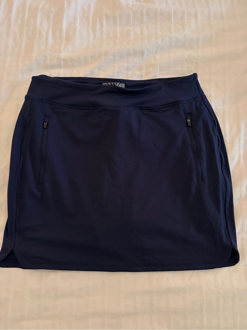 Levelwear Women's Navy Active Skort with Zip Pockets